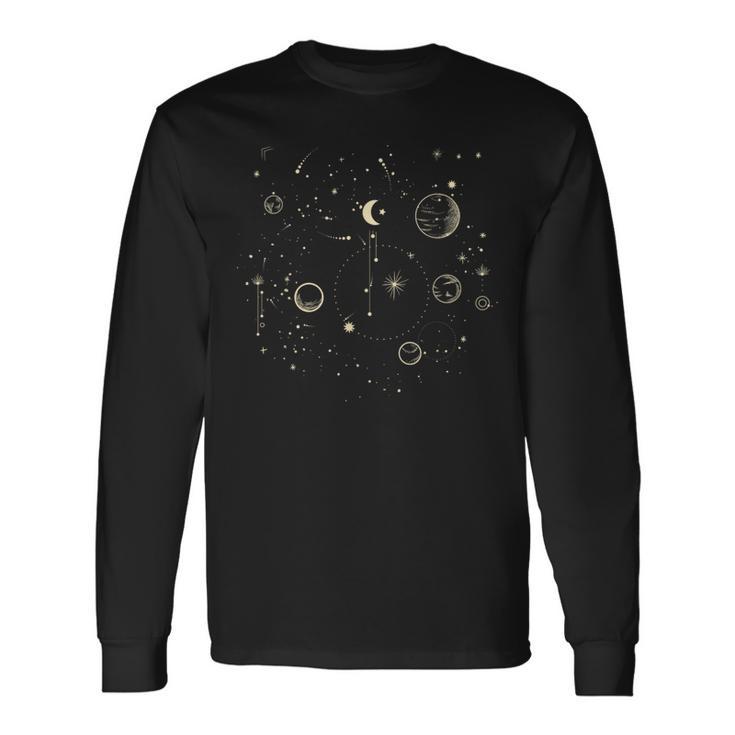 Astronomie Sterne Sonne Mond Planeten Astronaut Kosmonauten Geschenk Langarmshirts Geschenkideen