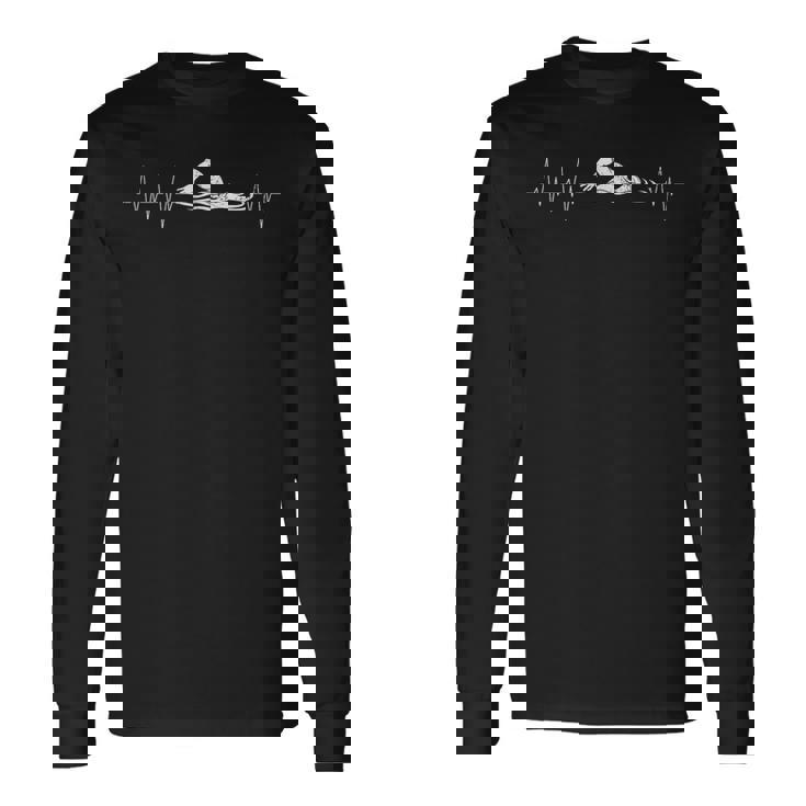 Athlète Natation Plonger Nager Battement De Coeur Nageur T-shirt à manches longues