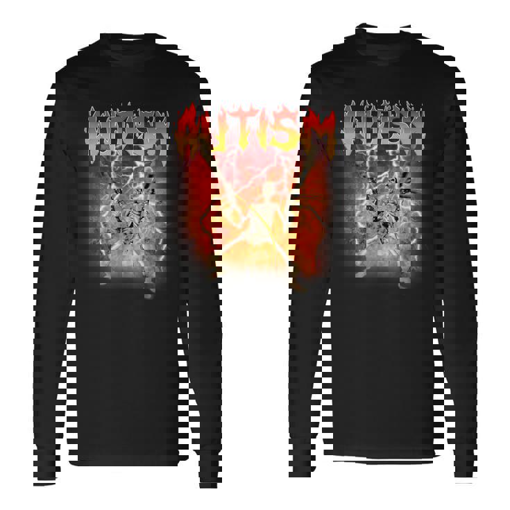 Autism Skeleton Oddly Specific Dank Meme Long Sleeve T-Shirt
