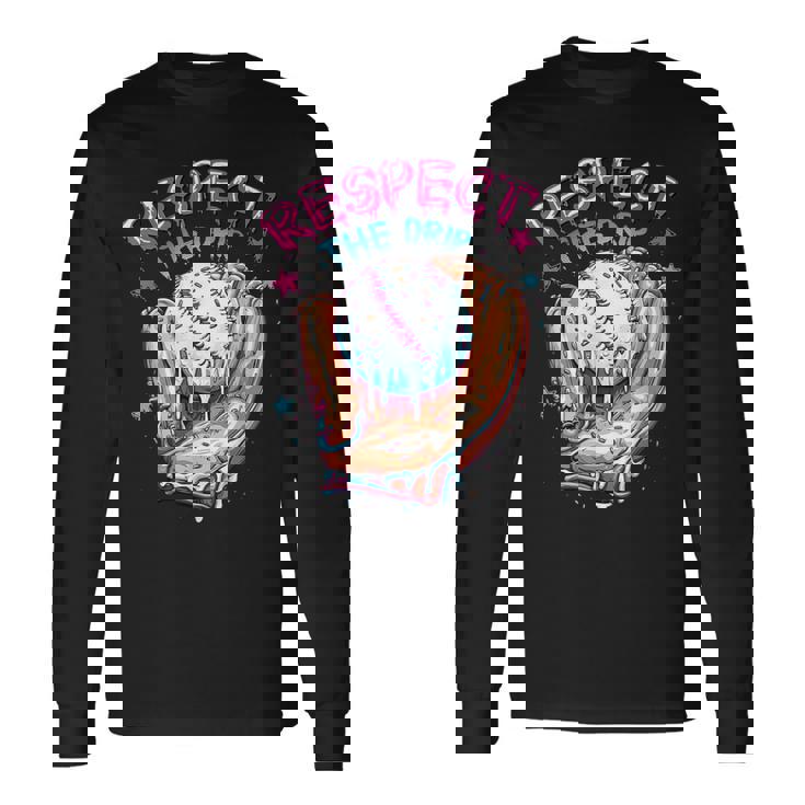 Baseball Drip For Boys Ice Cream Respect The Drip Baseball Long Sleeve T-Shirt Gifts ideas