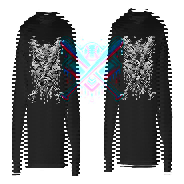 Baseball Dripping Ice Cream Drip Youth Boys Baseball Long Sleeve T-Shirt Gifts ideas Baseball Dripping Ice Cream Drip Youth Boys Baseball Long Sleeve T-Shirt Gifts ideas