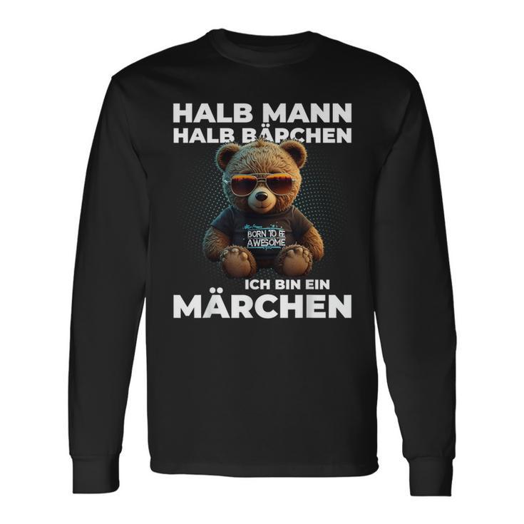 Bear Half Man Half Bear Fairy Tale Partner Langarmshirts Geschenkideen