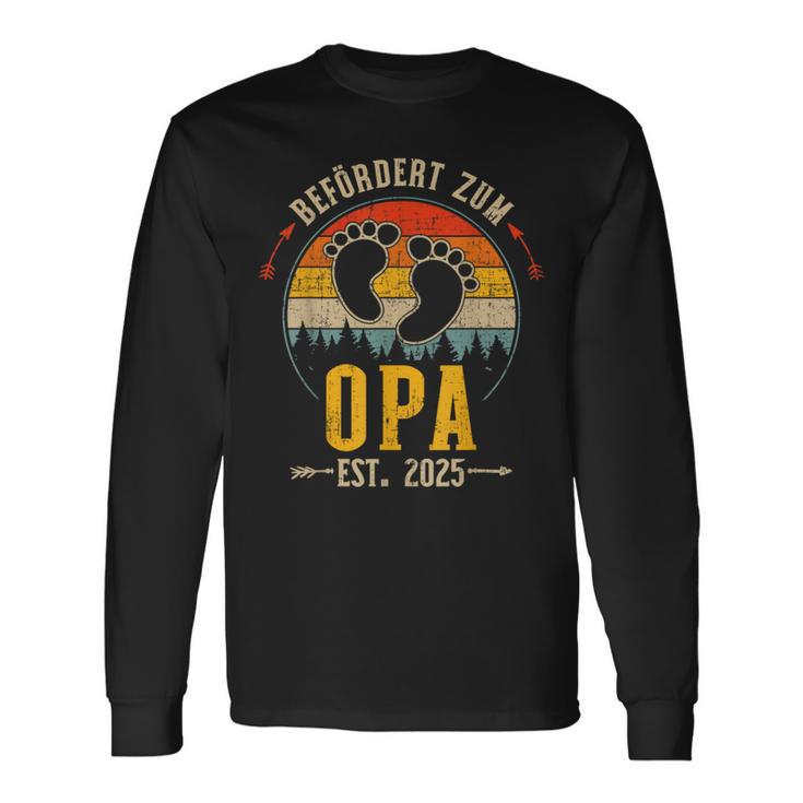 Befördert Zum Opa 2025Intage Retro Langarmshirts Geschenkideen