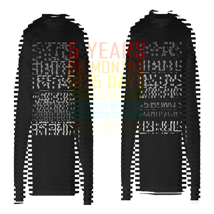 Best Friends Vintage 5 Years Friendship Anniversary Long Sleeve T-Shirt
