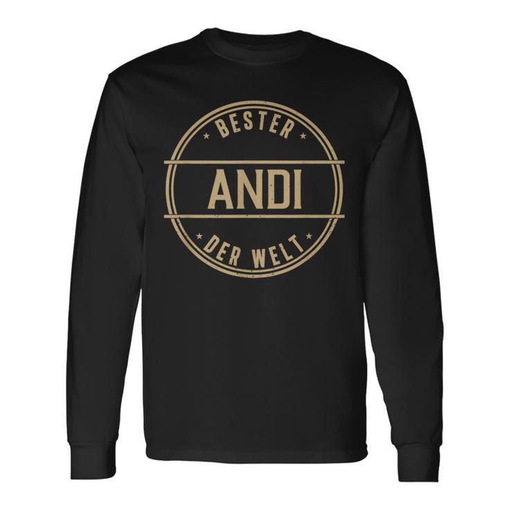 Bester Andi Der Welt Name Langarmshirts Geschenkideen