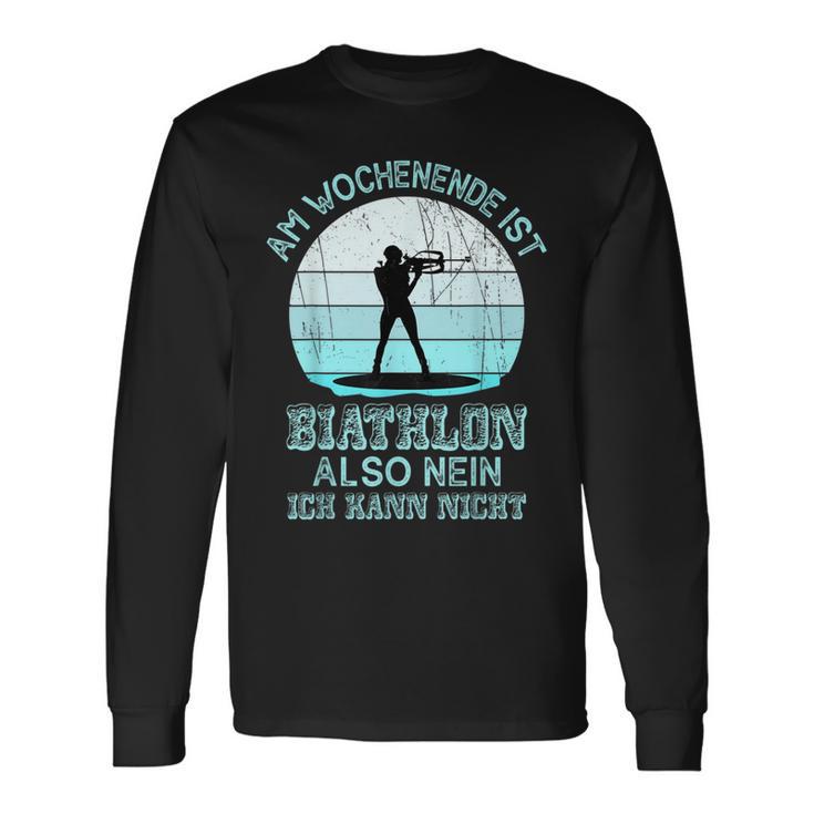 Weekend Biathlon Biathlon Fan Winter Sports Biathlon Langarmshirts Geschenkideen