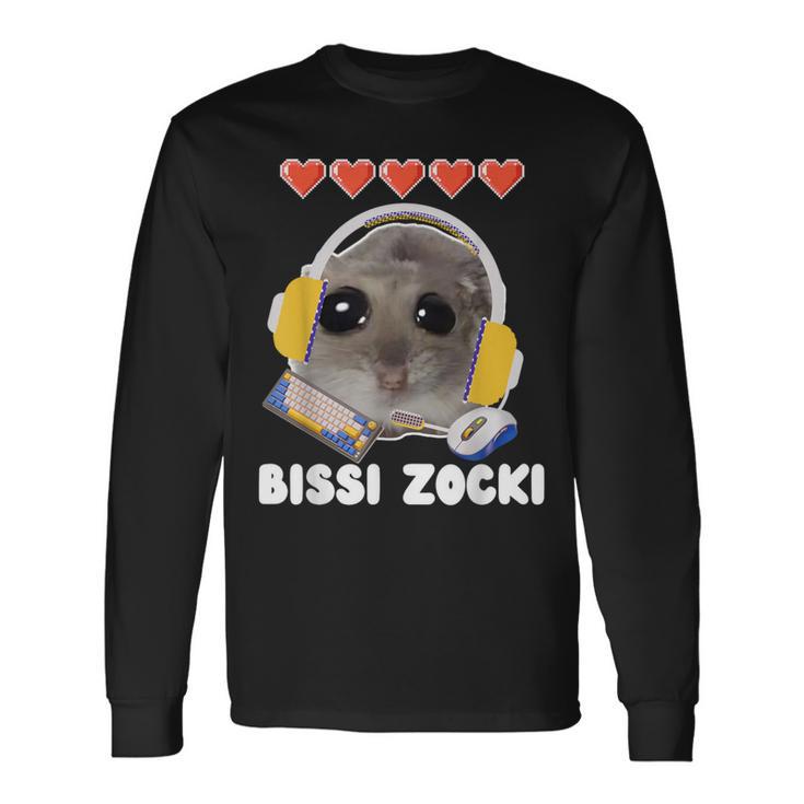 Bissi Zocki Sad Hamster Cute Hamstie Langarmshirts Geschenkideen