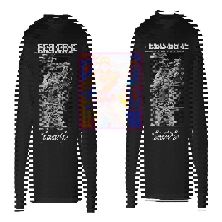 Bjj Legends Never Die Bjj Gi Brasileño Jiu Jitsu Camiseta de manga larga Ideas de regalos