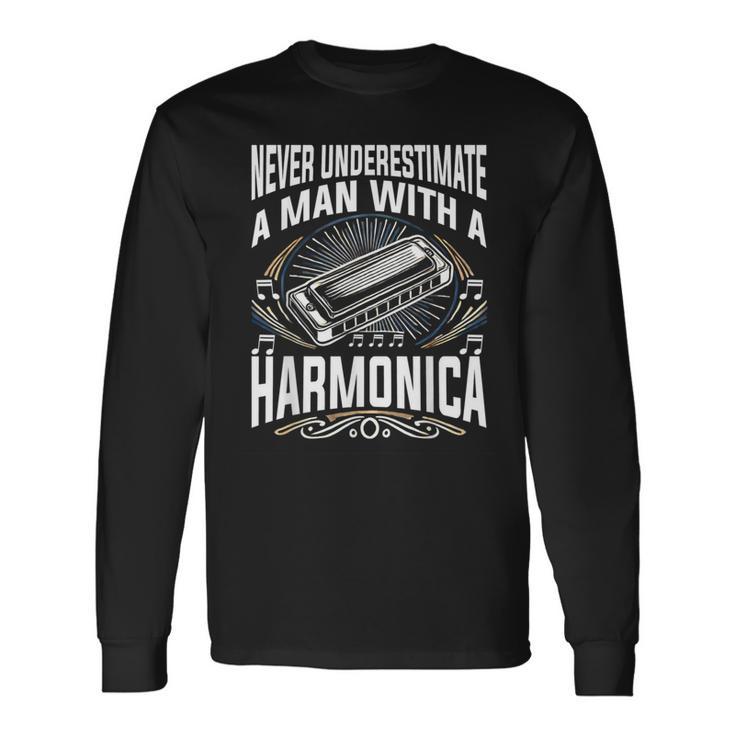 Blues Harp Harmonica Langarmshirts Geschenkideen