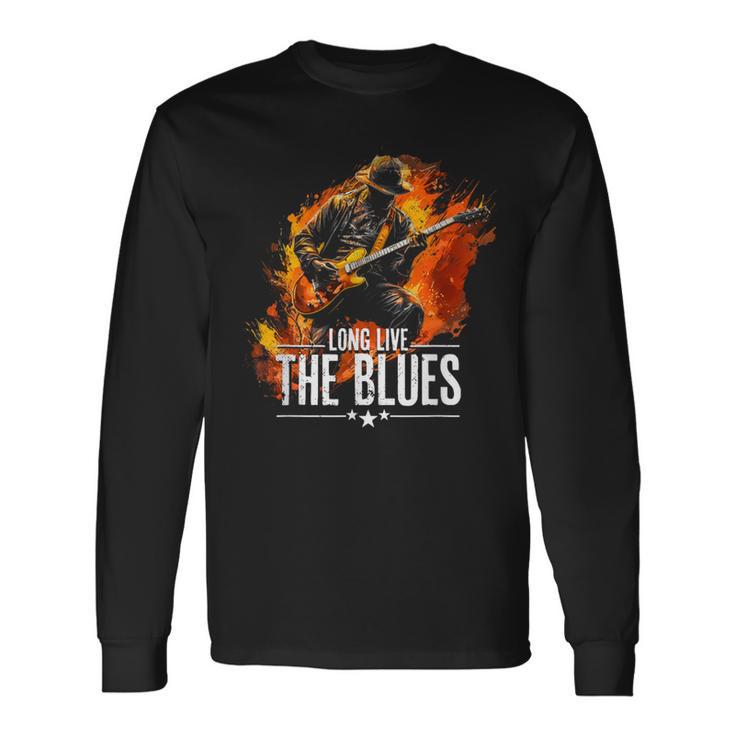 Blues Music Guitar For Guitaristsintage Langarmshirts Geschenkideen