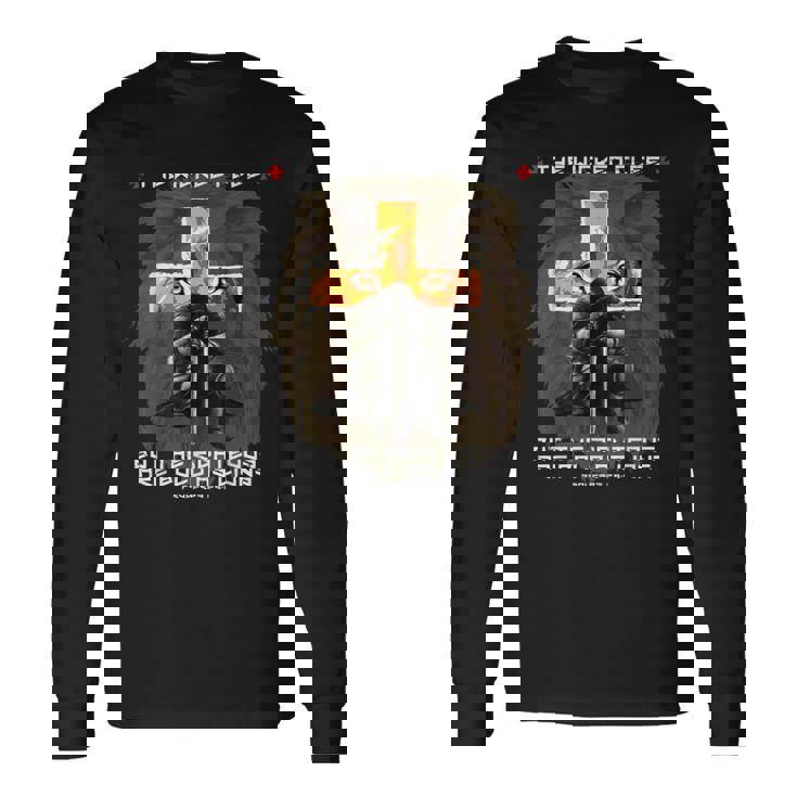 Bold As Lions Prayer Warrior Croix Graphique T-shirt à manches longues