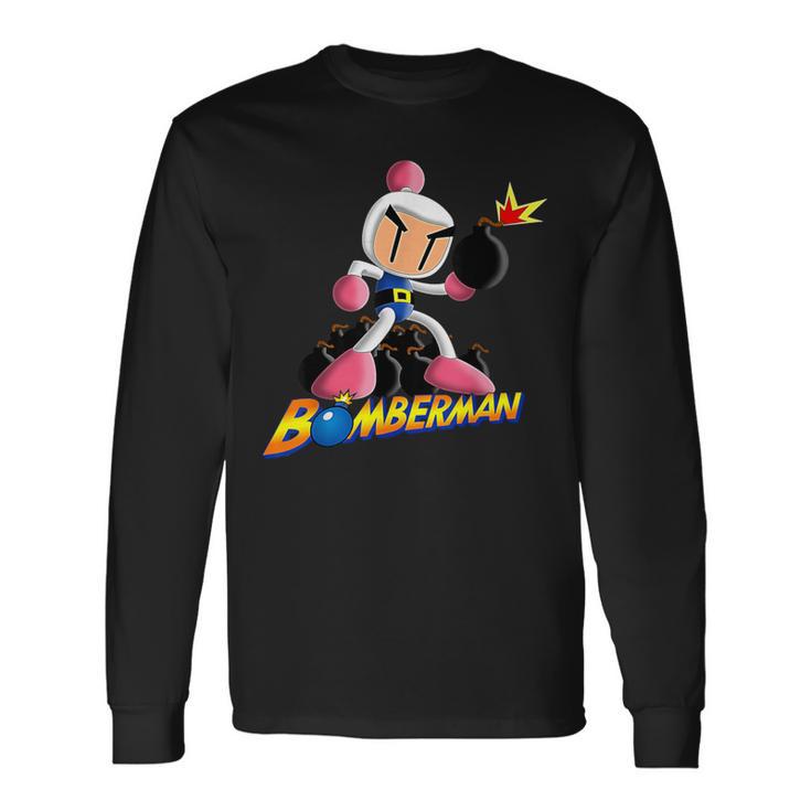 Bomberman Bombing Explosive Retro Gamer Nostalgia Classic Langarmshirts Geschenkideen