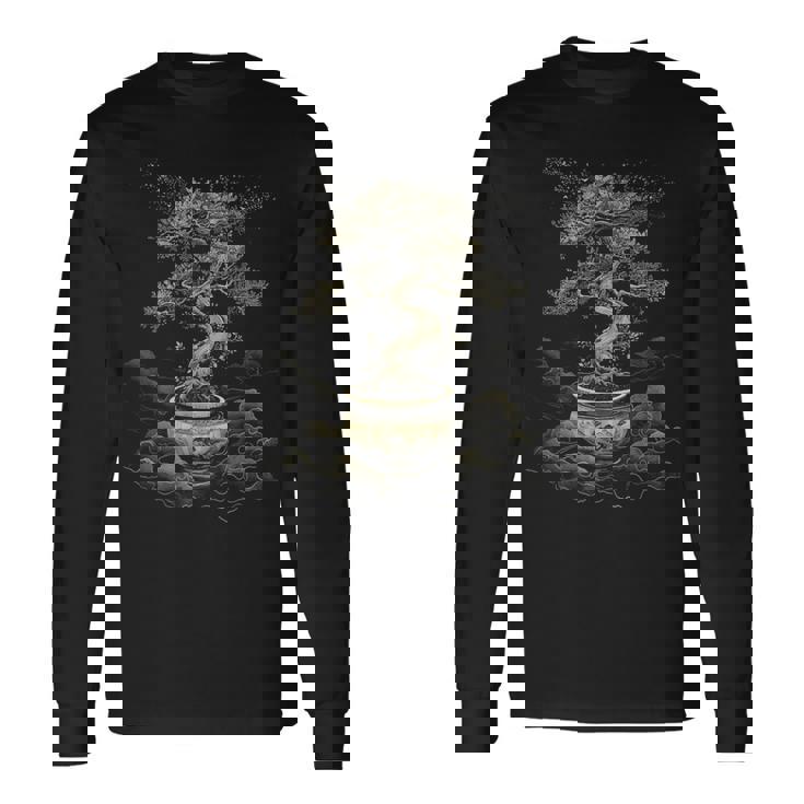 Bonsai Tree Japanese Culture Meditation Penjing Zen Long Sleeve T-Shirt