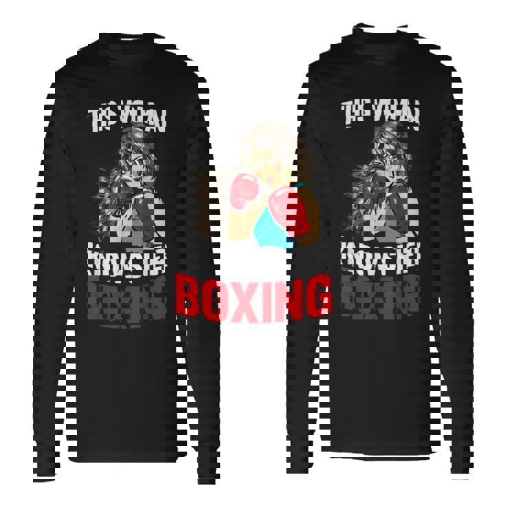 Boxeo Boxeador Guantes De Boxeo Boxing Camiseta de manga larga