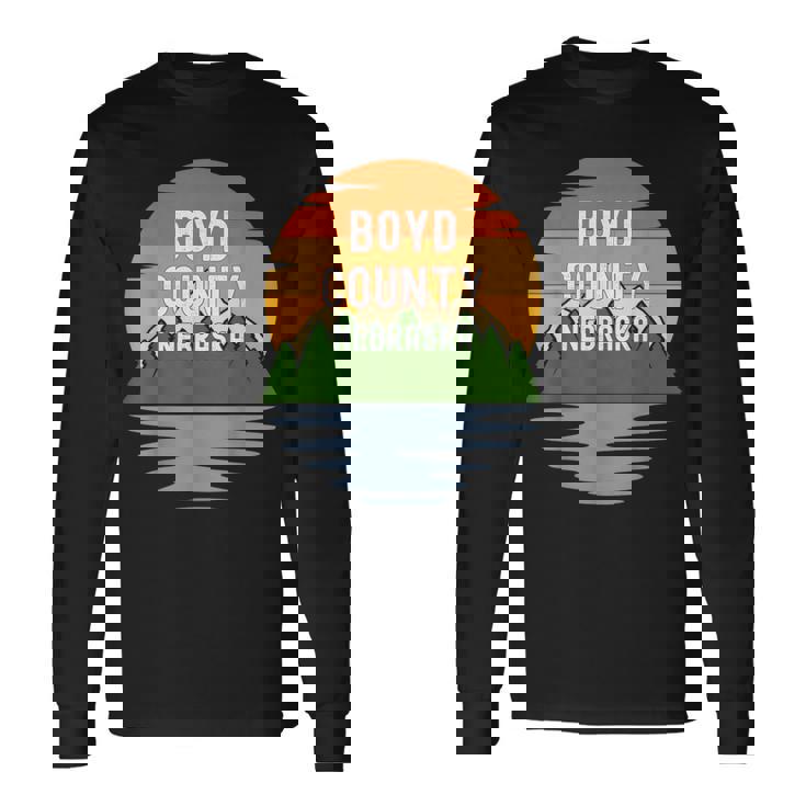 From Boyd County Nebraska Vintage Sunset Long Sleeve T-Shirt