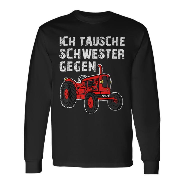 With Brother Siblings Family Tractor Stolzer Bruder Langarmshirts Geschenkideen