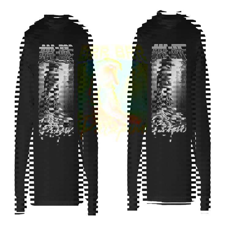 Brr Brr Patapim Italiano Brainrot Meme Foresta Scimmia Bootleg Maglietta a maniche lunghe