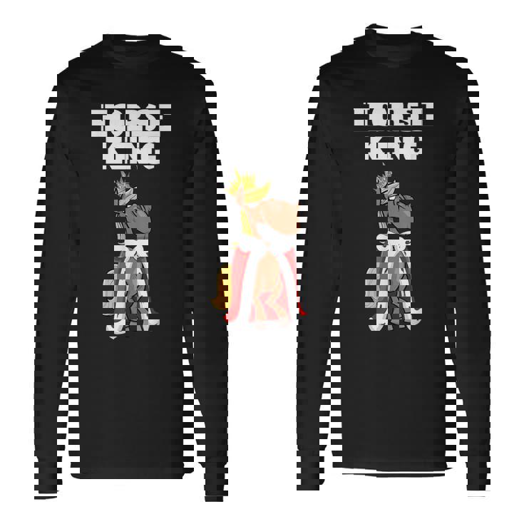 Caballo King Camisa Para Hombre Amante De Los Caballos Caballo Mascota Camiseta de manga larga