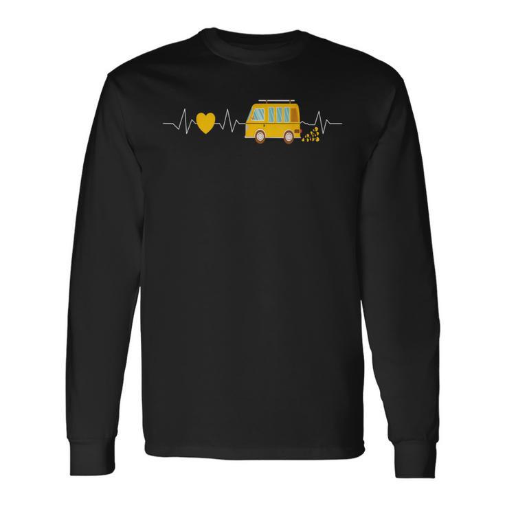 Campingan Boxenwagen Heartbeat Ecg Camper Langarmshirts Geschenkideen