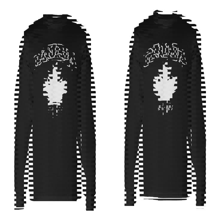 Canadá Feliz Día De Canadá Est 1867 Camiseta de manga larga