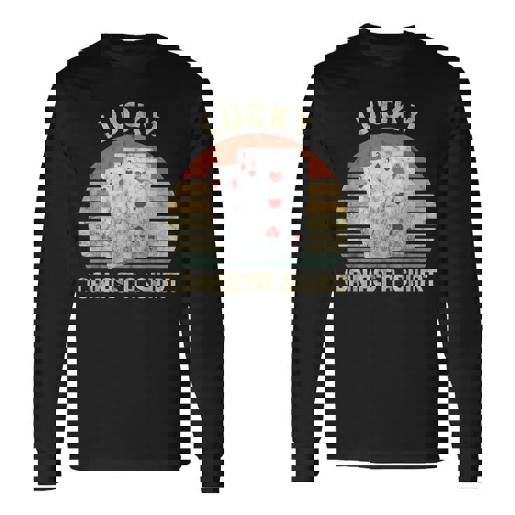 Canasta Lucky Player Canasta Card Game Lover Vintage Long Sleeve T-Shirt