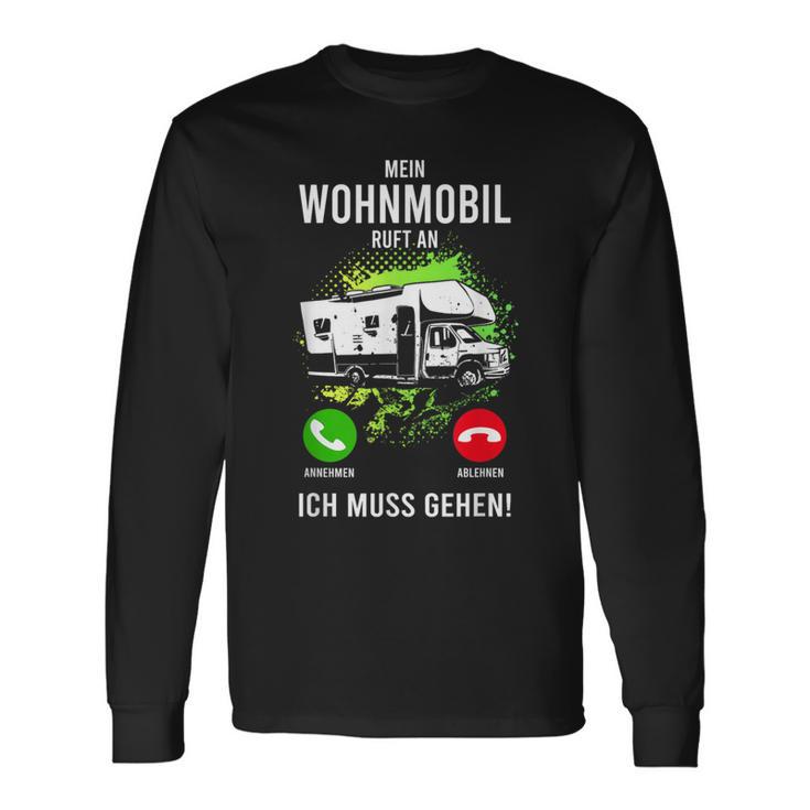 My Caravan Call An Camper Motorhome Camping Bus Langarmshirts Geschenkideen