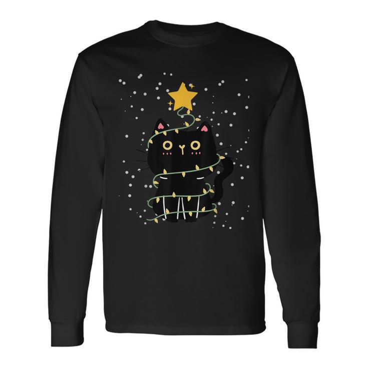 Cat Cat Lover Christmas Outfit Christmas Langarmshirts Geschenkideen