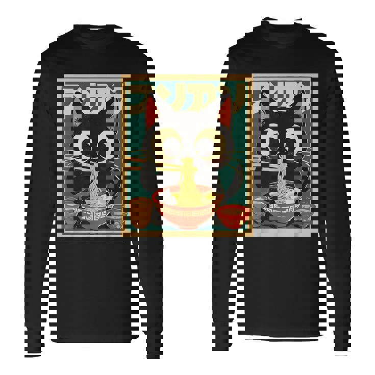 Cat Ramen Japanese Japanese Kawaii Anime Long Sleeve T-Shirt