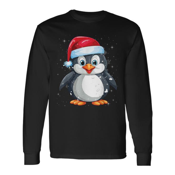 Children's Christmas Cute Penguin Christmas Xmas Langarmshirts Geschenkideen