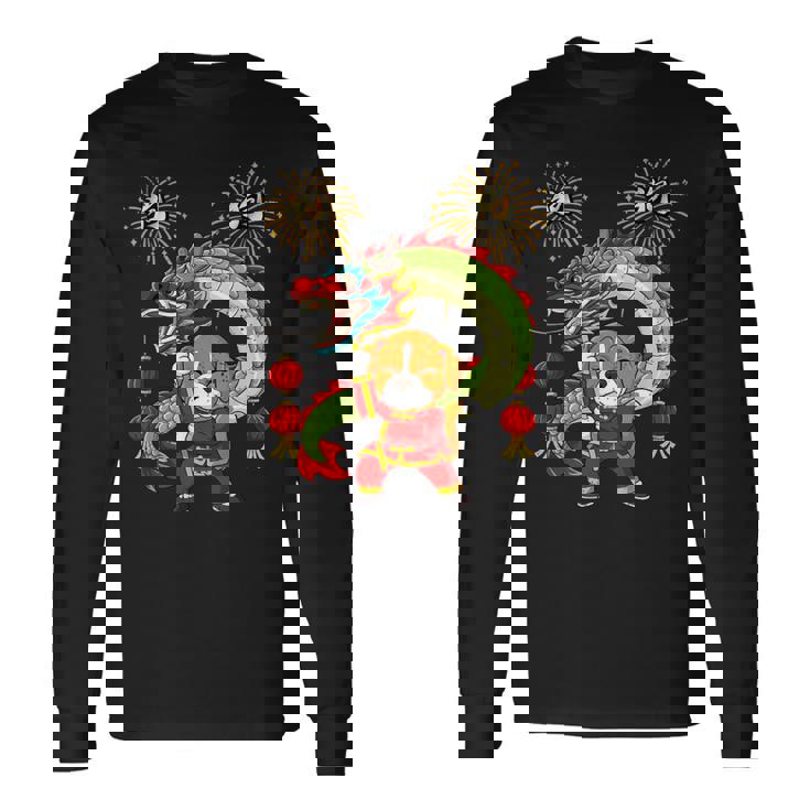Chinese New Year Zodiac Animals Year Of The Dog Chinese Lunar New Year Dog Long Sleeve T-Shirt