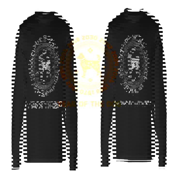 Chinese Zodiac Lunar New Year Astrology Horoscope Chinese New Year Of The Dog Chinese Zodiac Year 2030 Long Sleeve T-Shirt