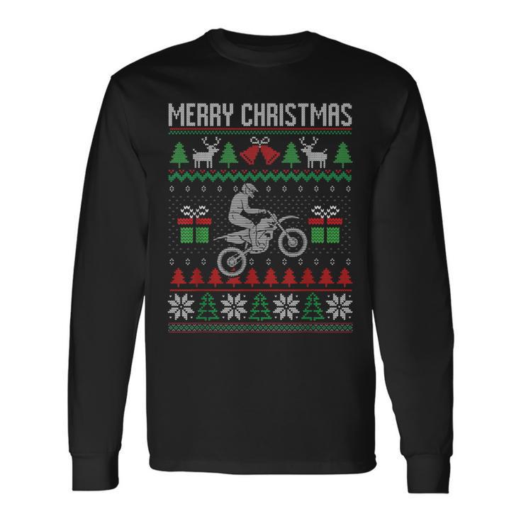 Christmas Jumper Motocross Dirt Bike Racing Christmas Sports Ugly Langarmshirts Geschenkideen