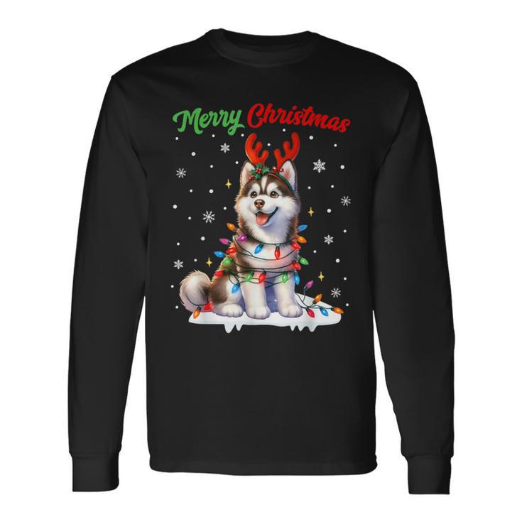 Christmas Outfit Christmas Jumper Husky Dog Christmas Langarmshirts Geschenkideen