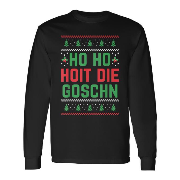 Christmas Party Santa Ho Ho Hoit Die Goschn Langarmshirts Geschenkideen