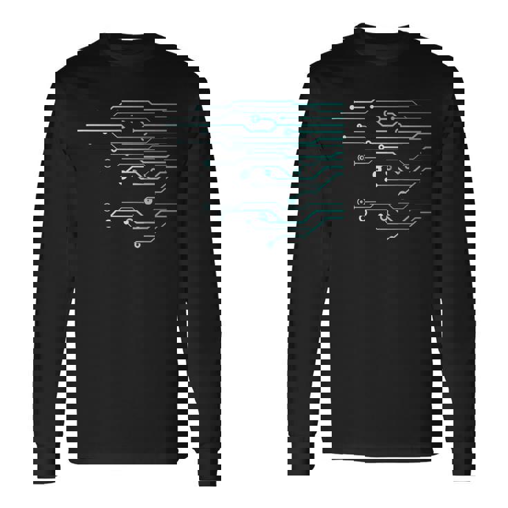 Circuito Informático I Ingeniero I Computer Nerd Camiseta de manga larga