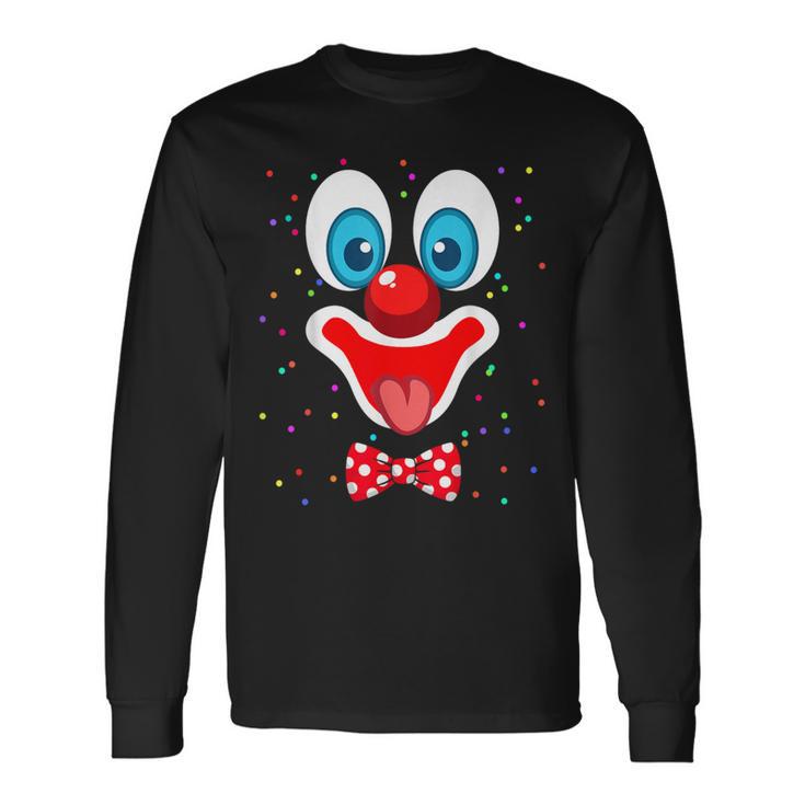 Clown Face Costume For Carnival Fancy Dress Clown Costume Langarmshirts Geschenkideen