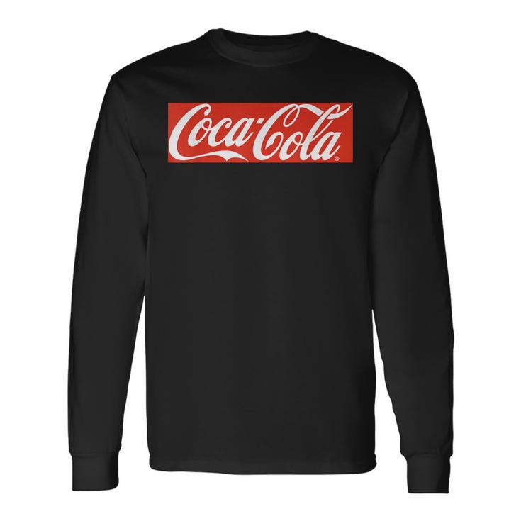 Coca-Cola Block Logo Langarmshirts Geschenkideen