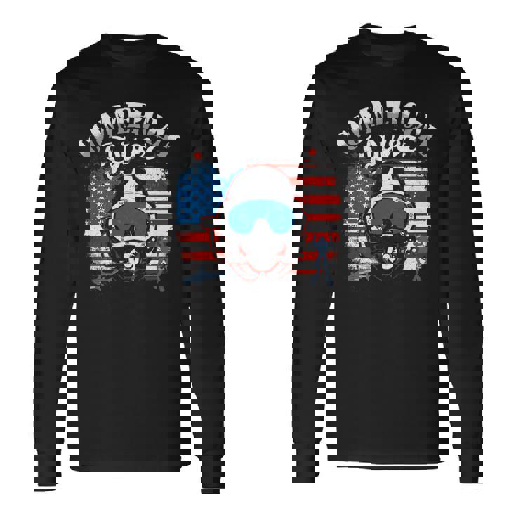 Commercial Diver American Flag Deep Sea Diving Scuba Dive Premium Long Sleeve T-Shirt