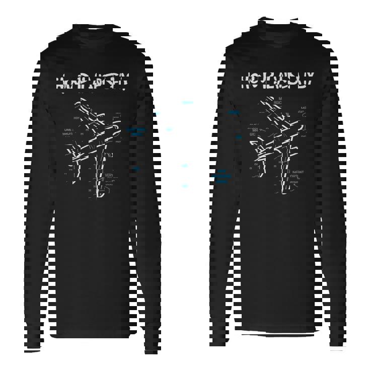 Cómouelan Los Aviones Ingeniero Aeroespacial Ingeniería Aeronáutica Camiseta de manga larga