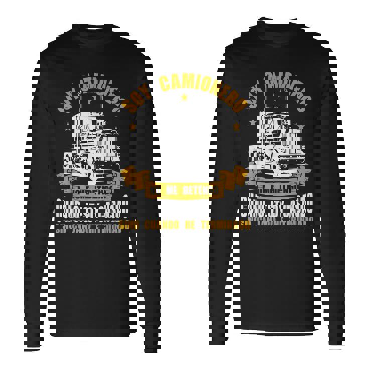 Conductor De Camión Grande Semirremolque Conductor Camiseta de manga larga