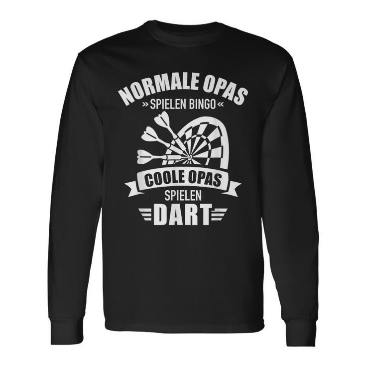 Cool Grandpa Play Dart Saying For Dart Player Langarmshirts Geschenkideen