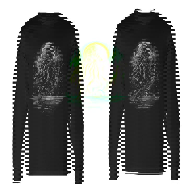Cthulhu Horror Lovecraft Camiseta de manga larga