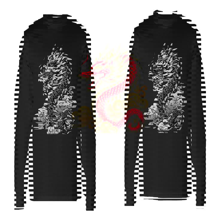 Culture Japonaise Dragon Asiatique T-shirt à manches longues Idées cadeaux