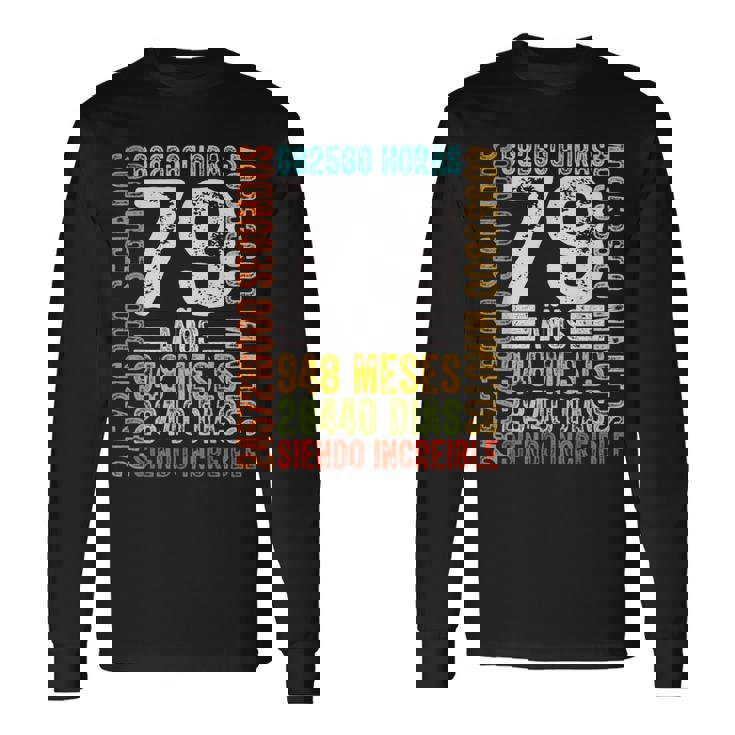 Cumpleaños Feliz 79 Años Feliz 79 Años Regalos Originales Camiseta de manga larga