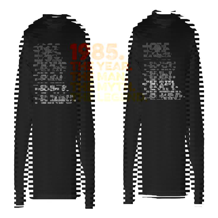Cumpleaños Regalo Cosechaintage 1985 Year Man Myth Legend Camiseta de manga larga