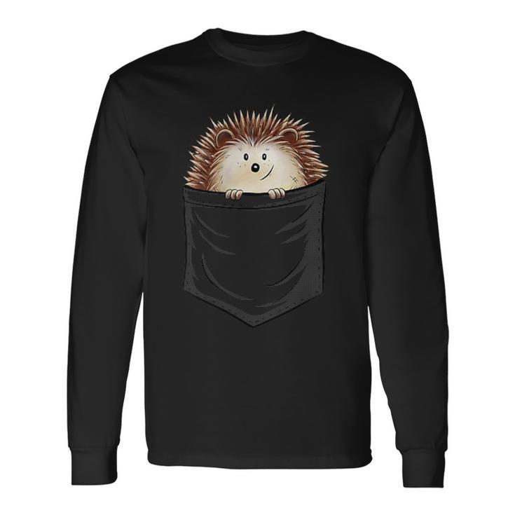 Casual Cute Spiky Hedgehog In Your Pocket Langarmshirts Geschenkideen