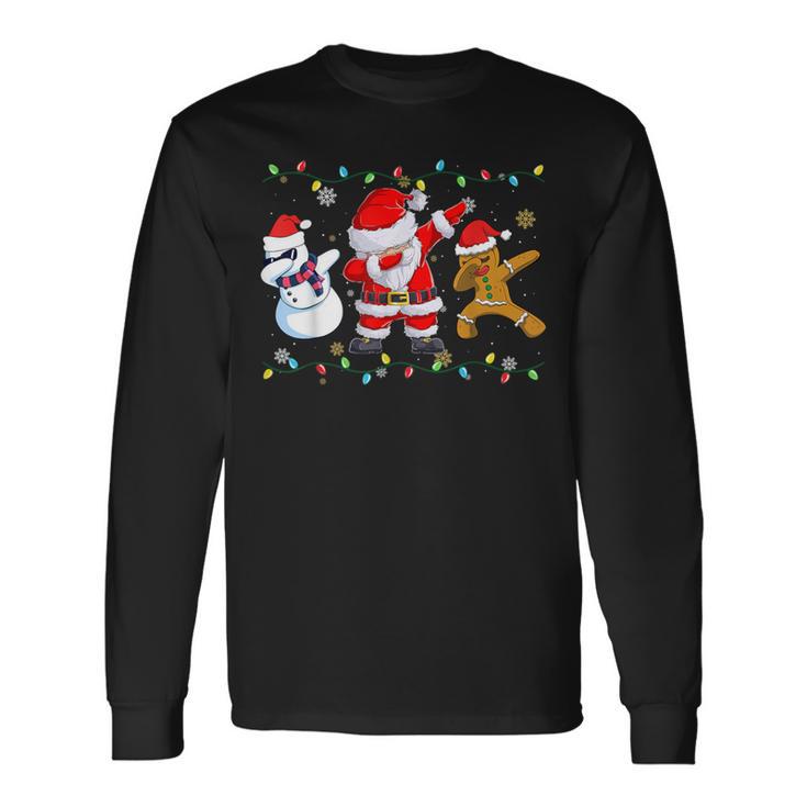 Dabbing Santa Claus Christmas Xmas Langarmshirts Geschenkideen