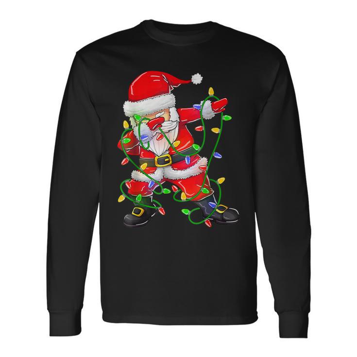 Dabbing Santa Claus Santa Claus Langarmshirts Geschenkideen