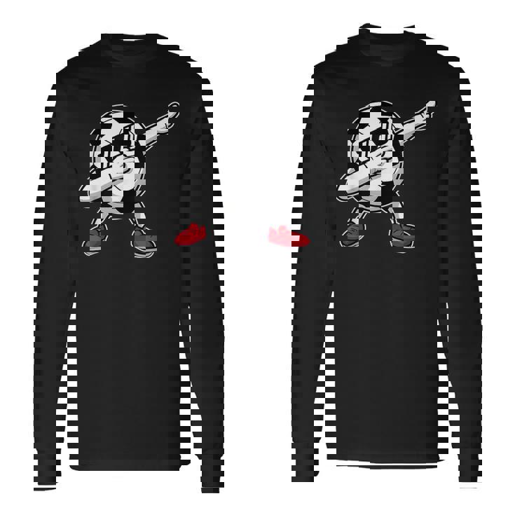 Dabbing Soccer Ball For Kids Teen Boys Dab Dance Boy Soccer Long Sleeve T-Shirt