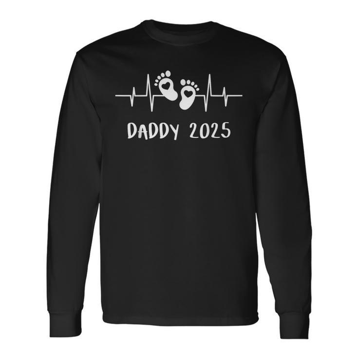 Daddy 2025 Heartbeat The Daddy Father's Day Birth Father Langarmshirts Geschenkideen